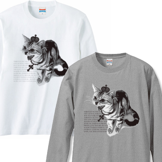 【ルナティックキャットイズム】[長袖Tシャツ]PUNK-CAT シャーという猫 NEKO-T [ロングスリーブ]item_image_2