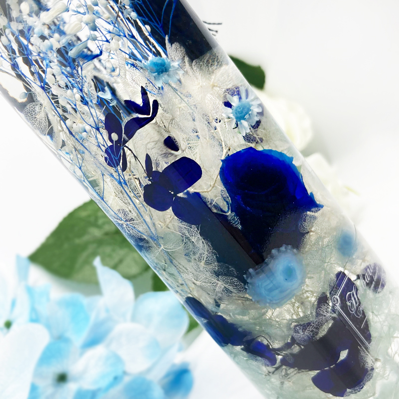 【ルナティックキャットイズム】青薔薇 ハーバリウム ハート型ボトル～本物の薔薇が１輪 ギフト 結婚祝いitem_image_4