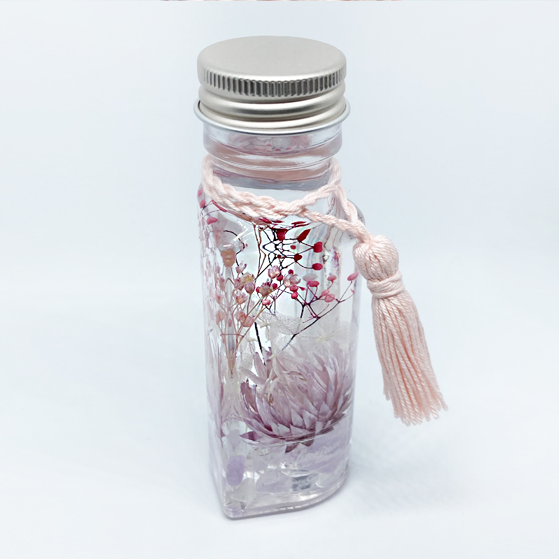 【ルナティックキャットイズム】ピンクの千日紅 ミニサイズ ハーバリウム ハート型ボトル～ギフト 結婚祝いitem_image_5