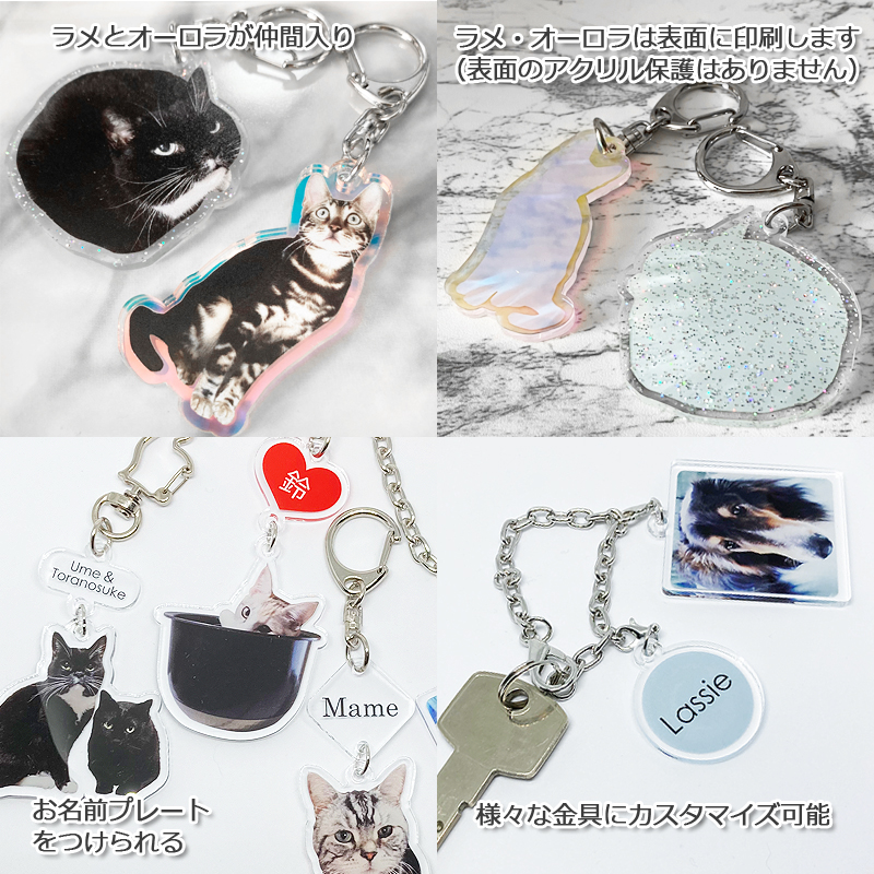 【ルナティックキャットイズム】送料無料｜アクリルキーホルダー-ストラップ/チャーム/バッジ ペットの写真で作る オーダーメイド オリジナル アクキー 猫 犬：フォトタイプitem_image_4