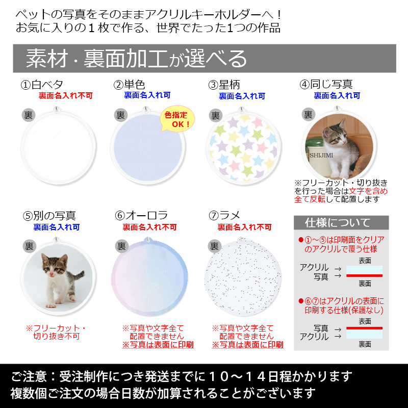 【ルナティックキャットイズム】送料無料｜アクリルキーホルダー-ストラップ/チャーム/バッジ ペットの写真で作る オーダーメイド オリジナル アクキー 猫 犬：フォトタイプitem_image_8