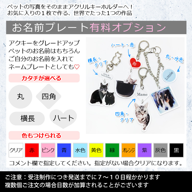 【ルナティックキャットイズム】送料無料｜アクリルキーホルダー-ストラップ/チャーム/バッジ ペットの写真で作る オーダーメイド オリジナル アクキー 猫 犬：フォトタイプitem_image_11