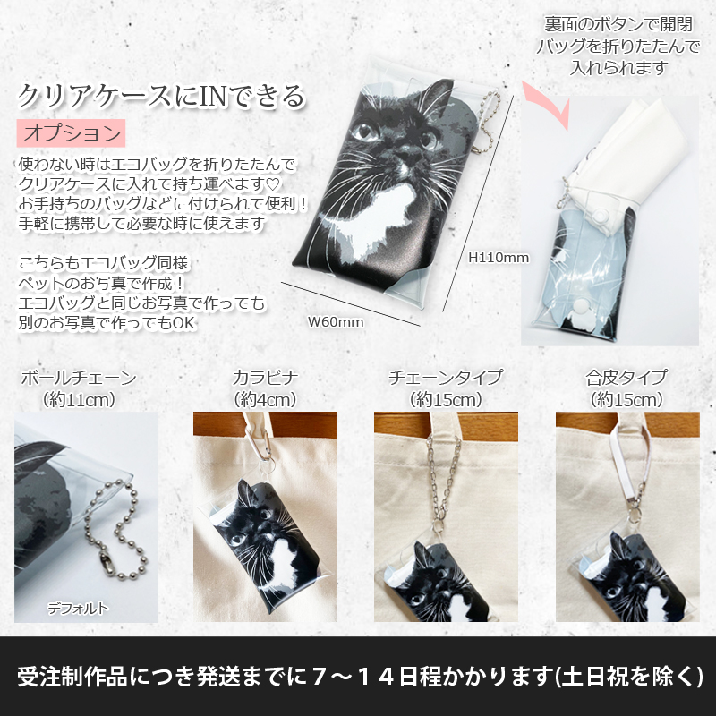 【ルナティックキャットイズム】送料無料｜エコバッグ[2サイズ] ペットの写真でオリジナルショッピングバッグ　猫 犬item_image_4