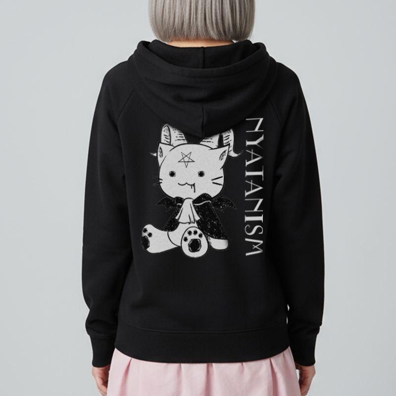 【ルナティックキャットイズム】送料無料｜ライトパーカー(フーディ) にゃたにずむ-コウモリマント[プルオーバー／ジップアップ]item_image_3